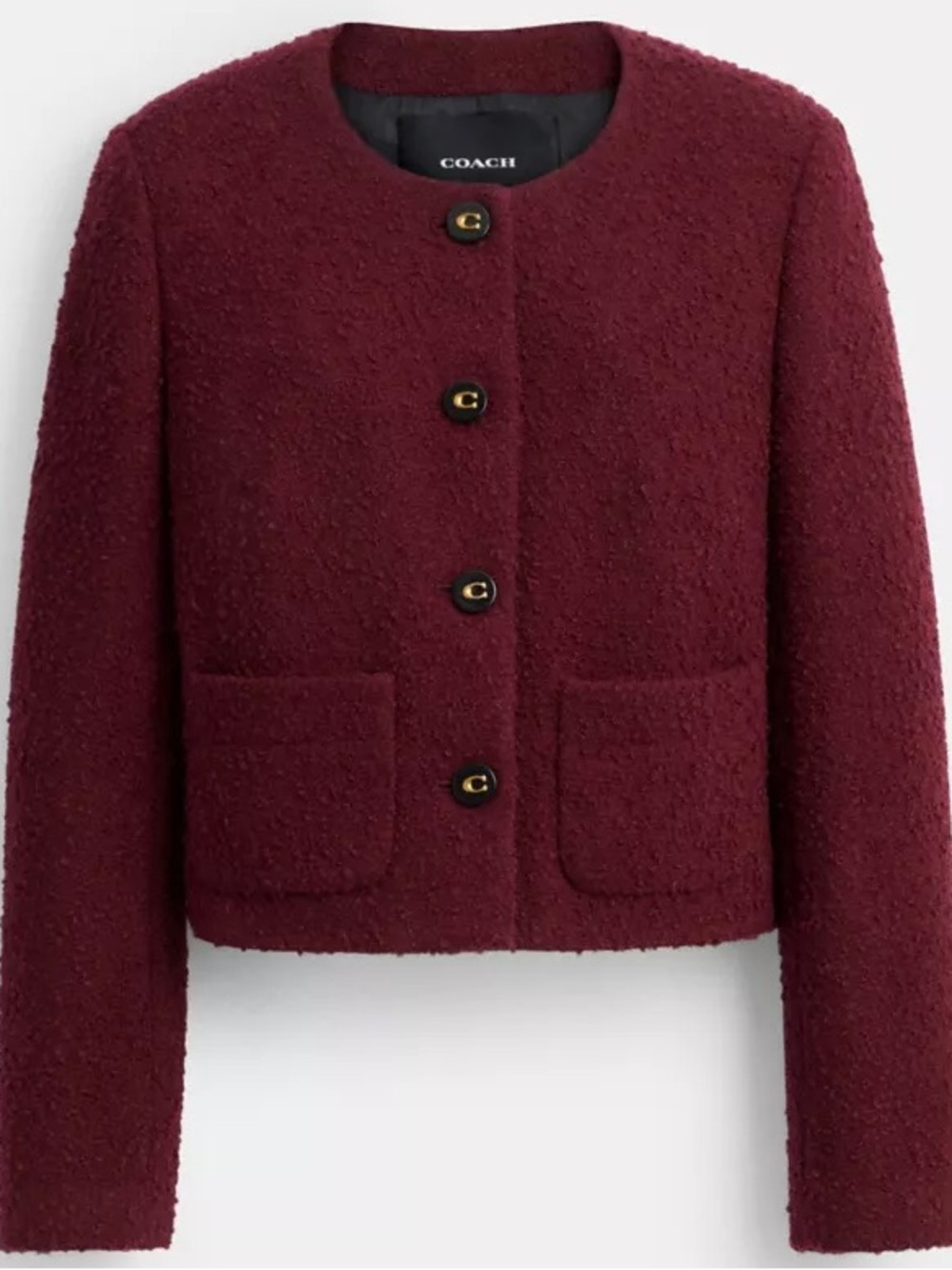 COACH boucle cardigan jacket